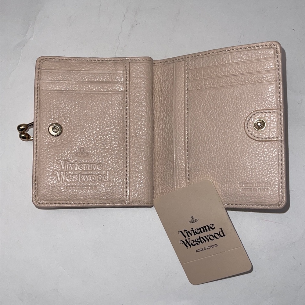 Vivienne Westwood Balmoral Small Wallet – 2015 – Powder Pink Leather – New with - Picture 9 of 11